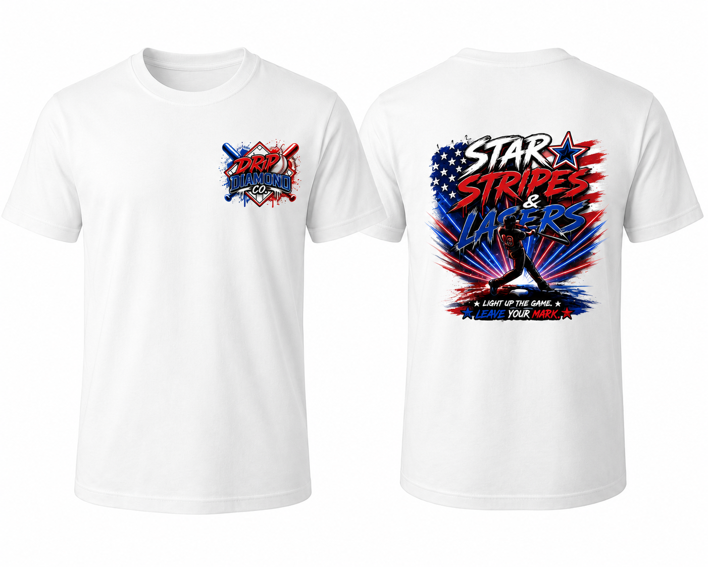 STARS, STRIPES & LASERS TEE ADULT TEE- PERFORMANCE